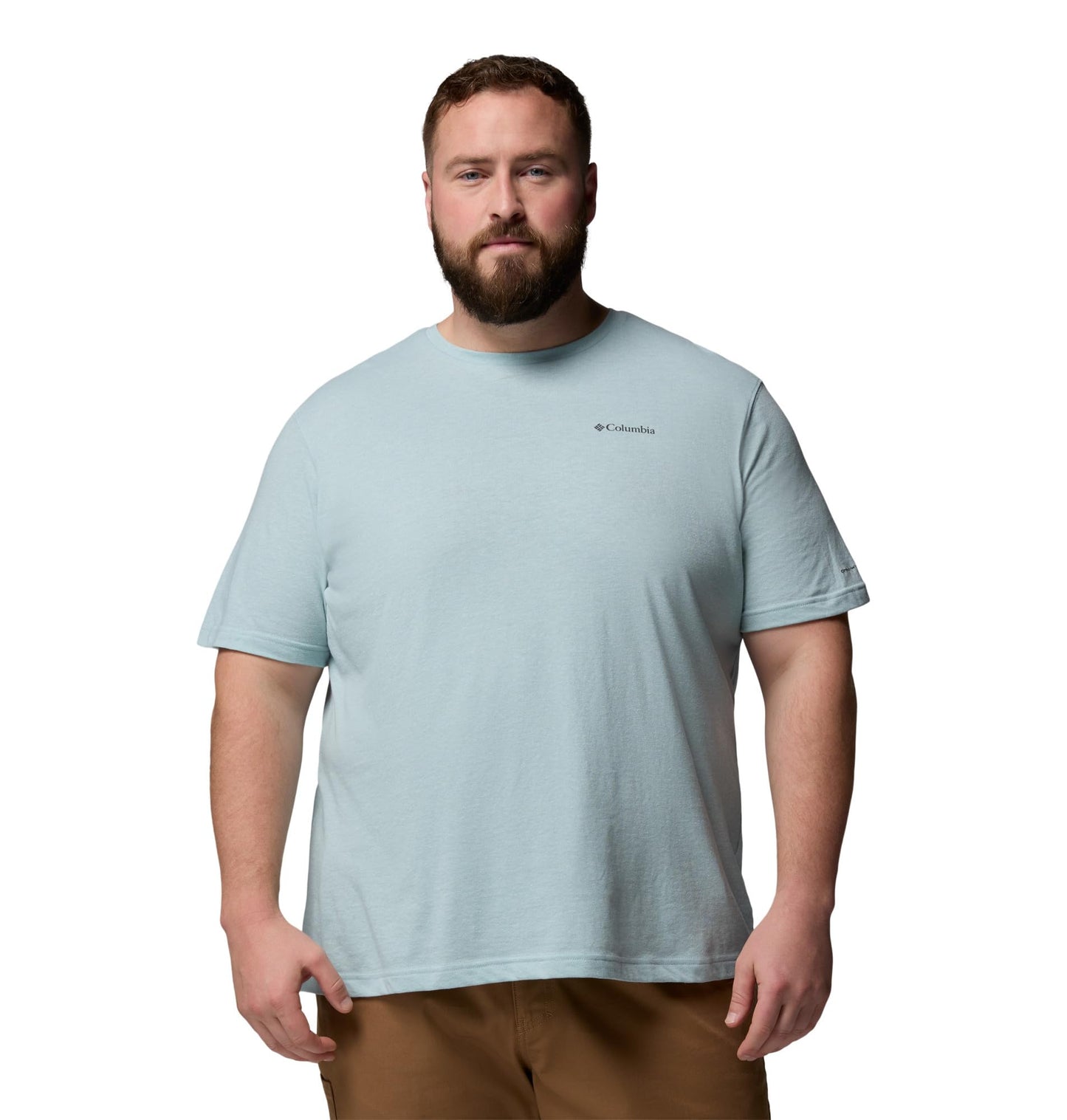 Columbia Men's Thistletown Hills Short Sleeve T-Shirt, Crushed Blue/Heather, X-Small