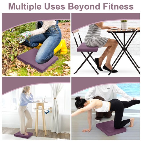 StrongTek Extra Wide Foam Balance Pad for Physical Therapy, 19" X 15.8" X 2.4", High-Density TPE Foam Pad for Exercise, Enhanced Stability, Core Strength, Non-Slip & Water-Resistant, for Fitness, Yoga