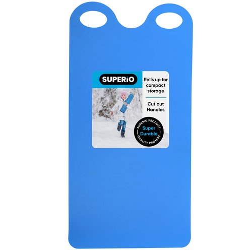 Superio Snow Slider Mat, Flexible Snow Sled Flying Carpet, Roll up Sleds for Kids 36" Lightweight Portable Plastic Snowboard Sled (Blue)