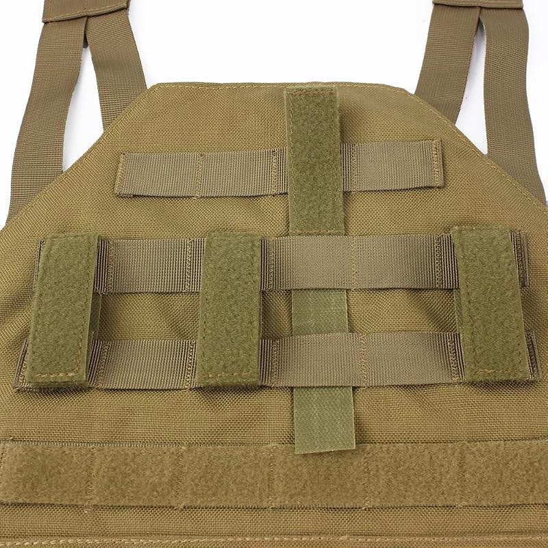 Molle Strips for Attaching Tactical ID Patches - 3-Inch High, 4-Count Tan