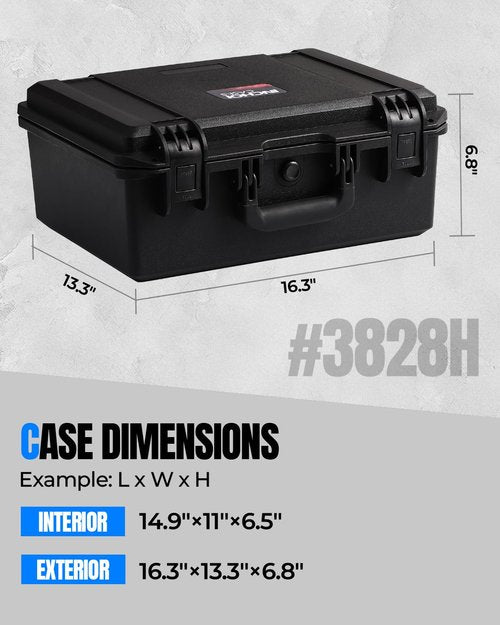 Gun Case for 5 Handguns, Hard Shell Pistol Case with 5 Gun Slots & 19 Magazines Slots, Heavy-Duty Waterproof TSA Firearm Air Travel Carrying Case Fits Glock, Beretta, S&W, Sig Sauer with Pre-Cut Foam