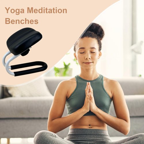 Meditation Stool | Adjustable Height Meditation Bench with Non-Slip Base | Comfortable Bench Seat | Yoga Meditations Benches for Homes, Yoga Studios