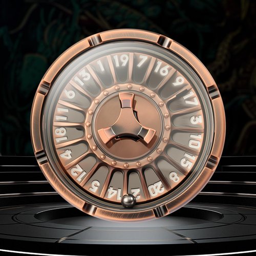 DNDND Roulette D20 Dice Metal Spinner D&D Dice with Gift Box for Dungeons and Dragon for Tabletop Game(Copper)