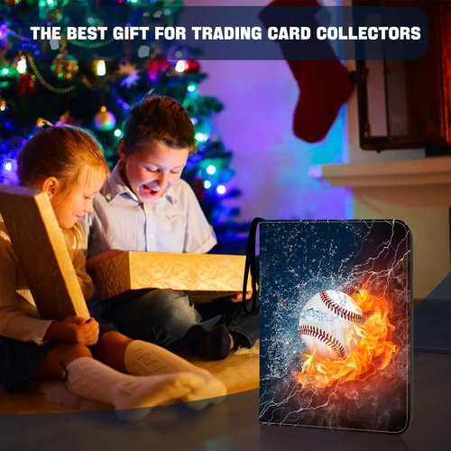 HESPLUS 9-Pocket Baseball Card Binder - Holds 900 Cards with 50 Removable Sleeves | Sports & Trading Card Album for Collectibles
