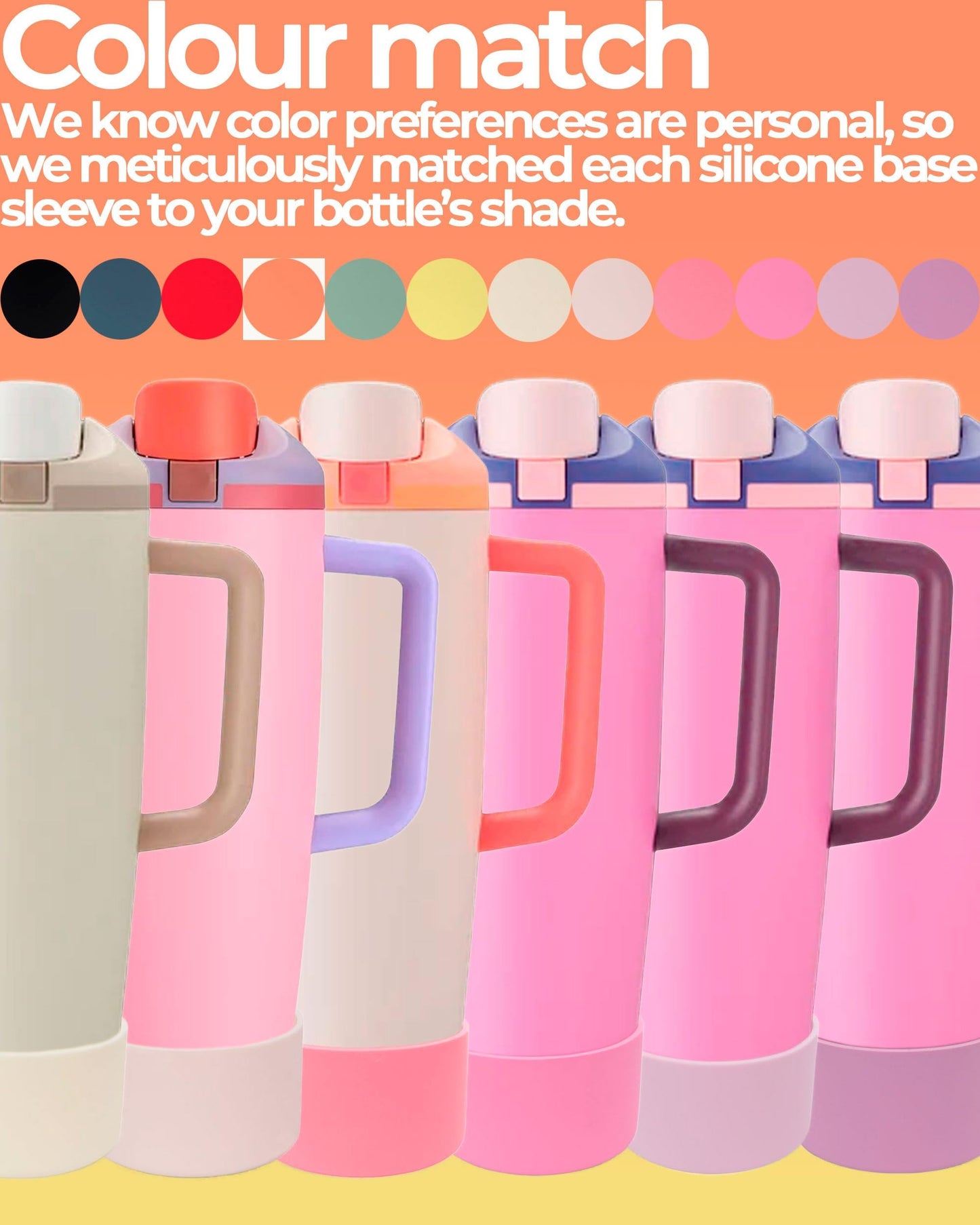 Kaitiaki Silicone Boot for Owala 30oz & 40oz FreeSip Sway Bottles & Tumblers - Non-Slip, Scratch-Resistant, Stability Enhancer, Available in 18 Colors (Sugar High)