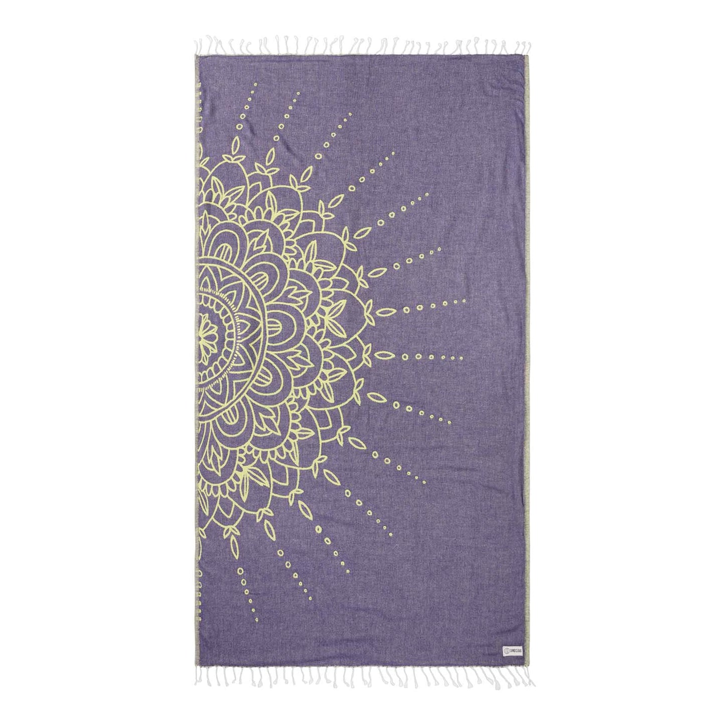 Sand Cloud Turkish Beach Towel - Sand Resistant - 100% Organic Turkish Cotton Yarn - Quick Dry Towel for Beach, Picnic Blanket or Throw - As Seen on Shark Tank - Flower Mandala Grape