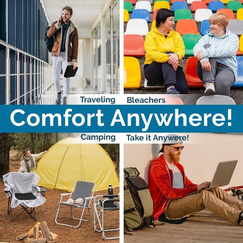 ComfiLife Ergo-Gel Airplane Seat Cushion ??Travel Seat Cushion ??Foldable, Portable Comfort