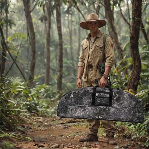 TaktZeit Compound Bow Case Outdoor Soft Recurve Bow Bag for Hunting (Black, 36")
