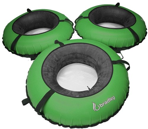 Pack of Three Bradley Heavy Duty Tubes for Floating The River; Whitewater Water Tube; Rubber Inner Tube with Cover for River Floating; Linking Tubes for Floating The River; River raft Tube Lime Green