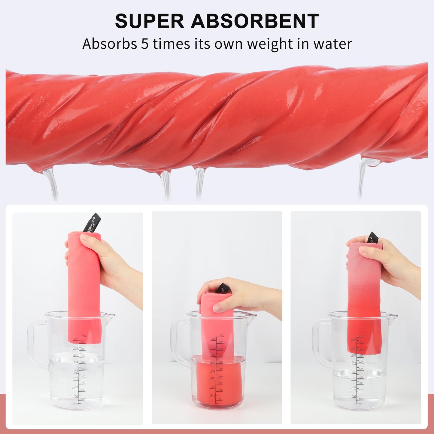 Rainleaf Microfiber Towel Perfect Travel & Gym & Camping Towel. Quick Dry - Super Absorbent - Ultra Compact - Lightweight. Suitable for Trip, Beach, Shower, Backpacking, Pool