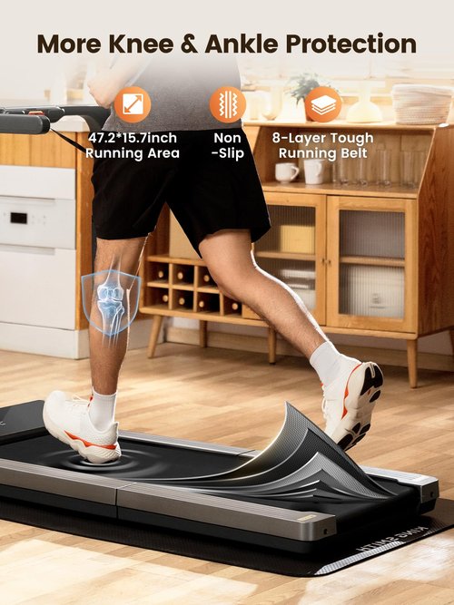 WALKINGPAD Z3 Foldable Walking Treadmill for Home Office Compact Under Desk Treadmill with EasyView Display, Shock Absorption, Fully Assembled (Z3 Hybrid+)