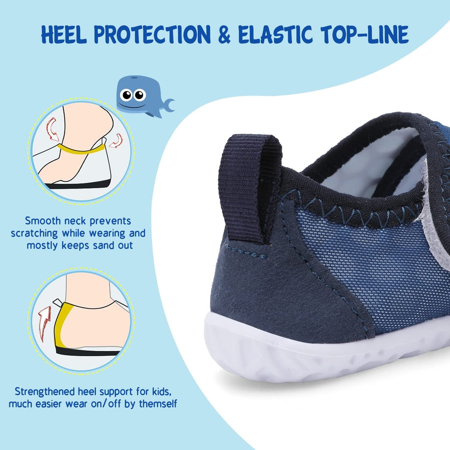 LeIsfIt Boys Girls Water Shoes Kids Aqua Socks Toddler Quick-Dry Swimming Shoes Non-Slip Summer Shoe for Beach Pool Surf, Gradient Blue, 10 Toddler