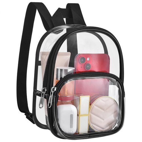 USPECLARE Clear Mini Backpack Stadium Approved for Girls, for Concert, Festival, Sport Events&Daily Use