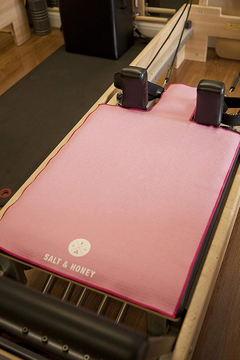Pink Salt & Honey Non-Slip Pilates Reformer Mat Towel - 30.5 x 23 in