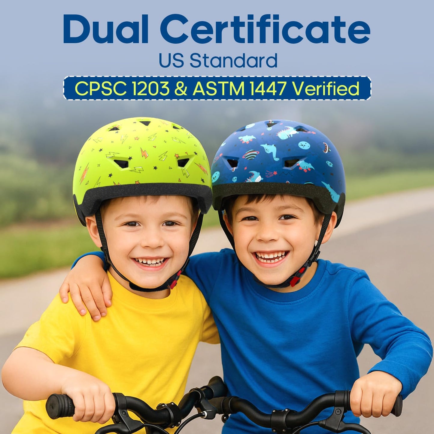 Kids Bike Helmet, Adjustable Helmets from Infant/Toddler/Baby to Children Girls and Boys, Age 2-4/3-6 Years Old (Lightning,S)