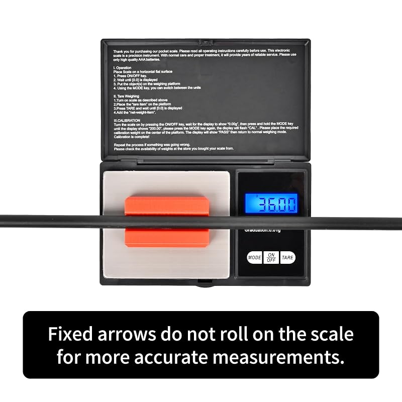 Lightweight Archery Arrow Scale Holder with 50g Calibration Weight