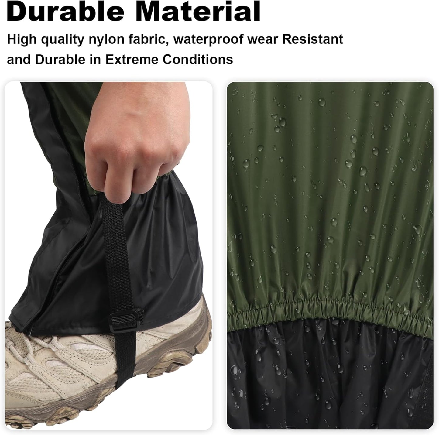 2 PCS Waterproof Lawn Care Leg Gaiters,Garden Trimming Leg Chaps,Weed Eating Leg Protectors