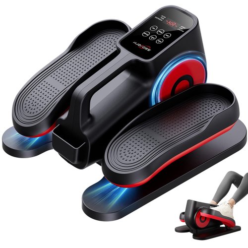 HJDFGSS Under Desk Elliptical Machine, Electric Leg Exerciser While Sitting for Seniors Adults, Leg Ercise Pro, Quiet & Portable Mini Seated Pedal Exerciser for Home Office Use(Black)