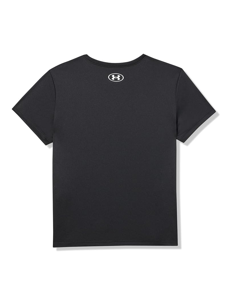 Under Armour Kids Tech Big Logo Short Sleeve T-Shirt (001) Black/White-Medium