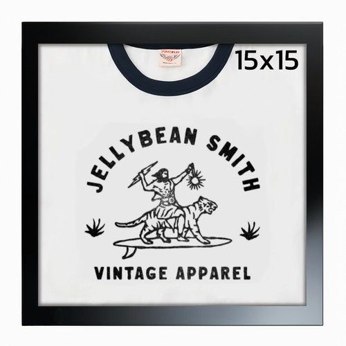 Allenkwok 15" x 15" Solid Wood T-Shirt Display Frame for for Large, XL, and XXL Shirts, Wall Mount or Desktop Display Case for T-Shirts, Jerseys, Memorabilia