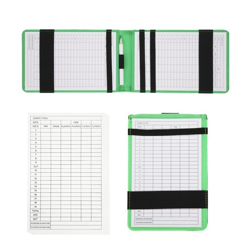 Customizable Leather Golf Scorecard Holder and Yardage Book Cover - Elegant Design with 5 Included Scorecards - Perfect for Golf Enthusiasts and Personalized Game Organization