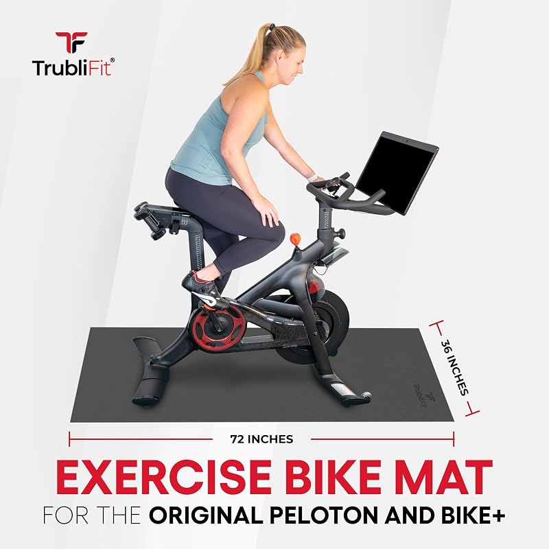 Exercise Bike Floor Mat for Peloton Bike+ – 72x36 in, Non-Slip, Waterproof