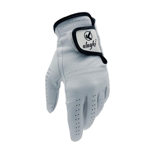 Alayki Birdie Premium Golf Glove for Left Hand - 100% Natural Sheep Leather - Superior Grip & Comfort - Lightweight, Breathable, Durable for Men & Women Golfers (Medium, Left)