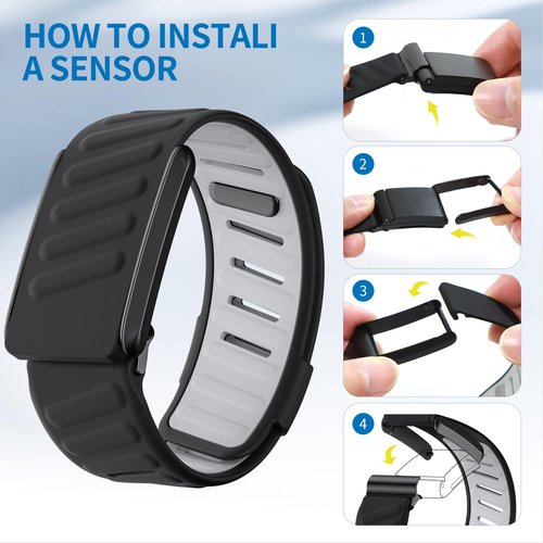 Rugged Comfort Silicone Wristband Compatible with WHOOP 5 | Whoop MG Band, Durable Soft Silicone Sports Loop Replacement Bands for Men Women with Metal Frame Connector (Black light gray, Whoop MG)