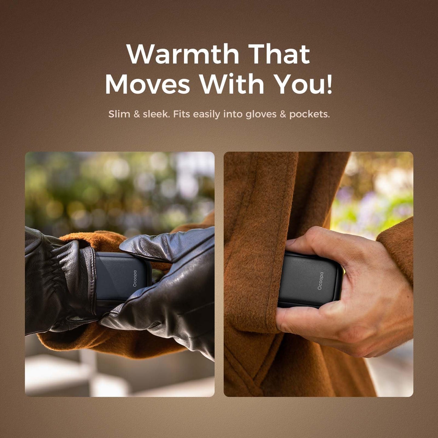 OCOOPA Magnetic Rechargeable Hand Warmers 2 Pack, Card-Style Electric AI Hand Warmers 5000mAh, Pocket Portable Hands Heater, UL Certified, for Men Women, Hunting Essentials, UT4 Young