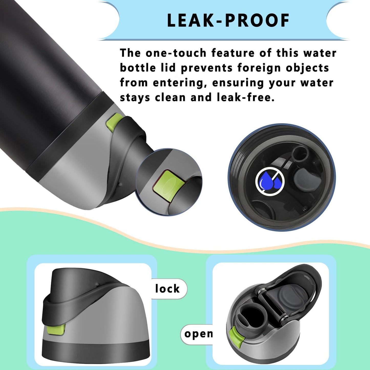 NTIERA Replacement Lid for Owala Freesip,Compatible with Owala Freesip Water Bottle 16oz 24oz 32oz 40oz,Premium Replacement Accessories for Owala Cap,LeakProof,BPA-Free(Foggy Tide)