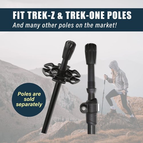 TREKOLOGY Trekking Pole Tips - Walking Sticks Replacement Tip Protectors - 11mm Hole Diameter - Fit Most Standard Hiking Poles (4pc Pack)
