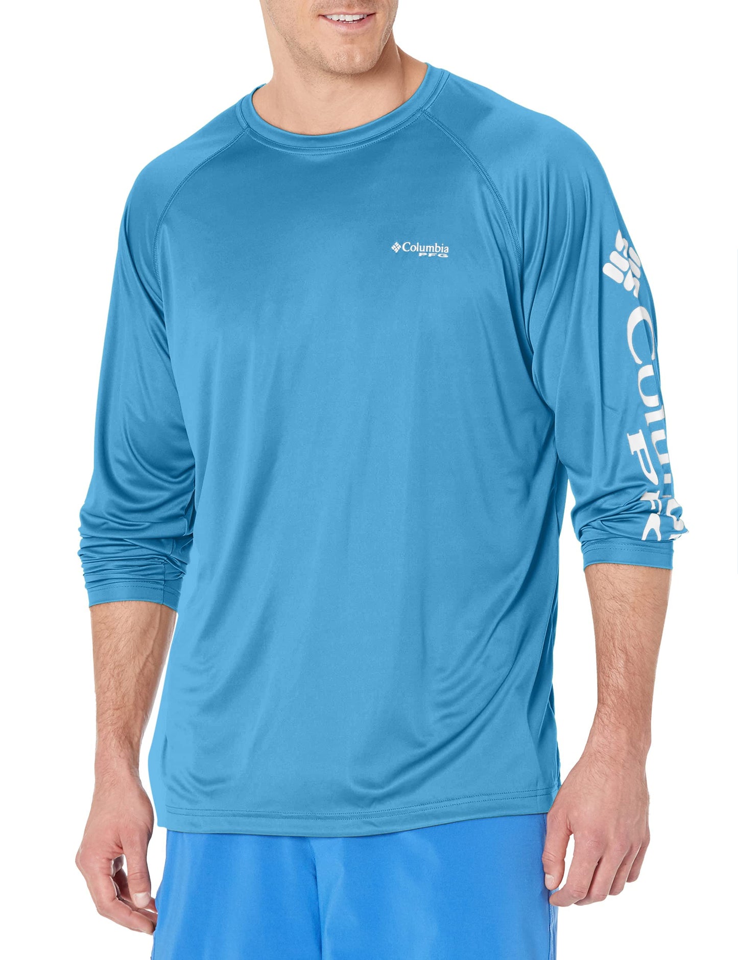 Columbia Men's Big Terminal Tackle Long Sleeve Shirt, Yacht White Logo, 4X/Tall