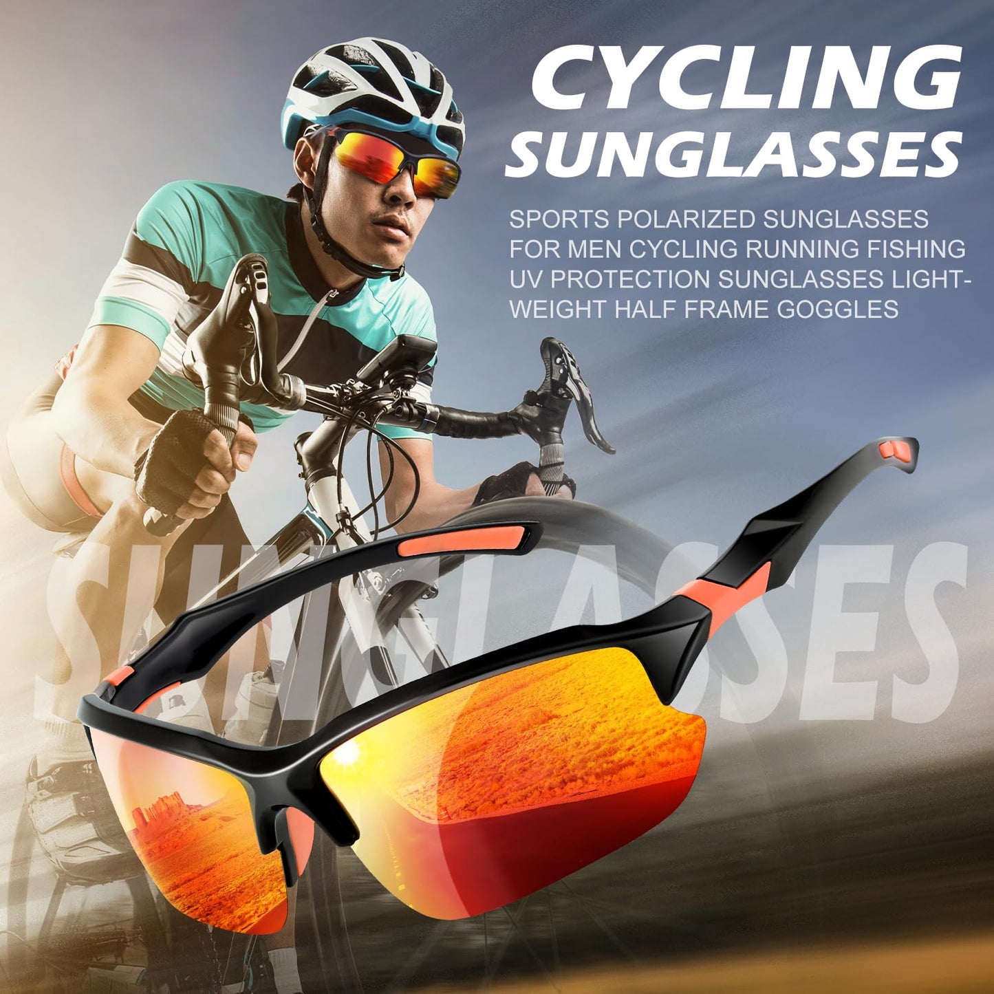 GGSTDDUP 4 PACK Polarized Sport Sunglasses for Women Men Mixed Colors
