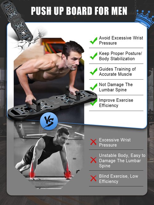 Push Up Board Fitness 15 in 1 Portable Foldable Pushup Board,Home Gym,Portable Exercise Equipment,Professional Strength Training Equipment For Man and Women