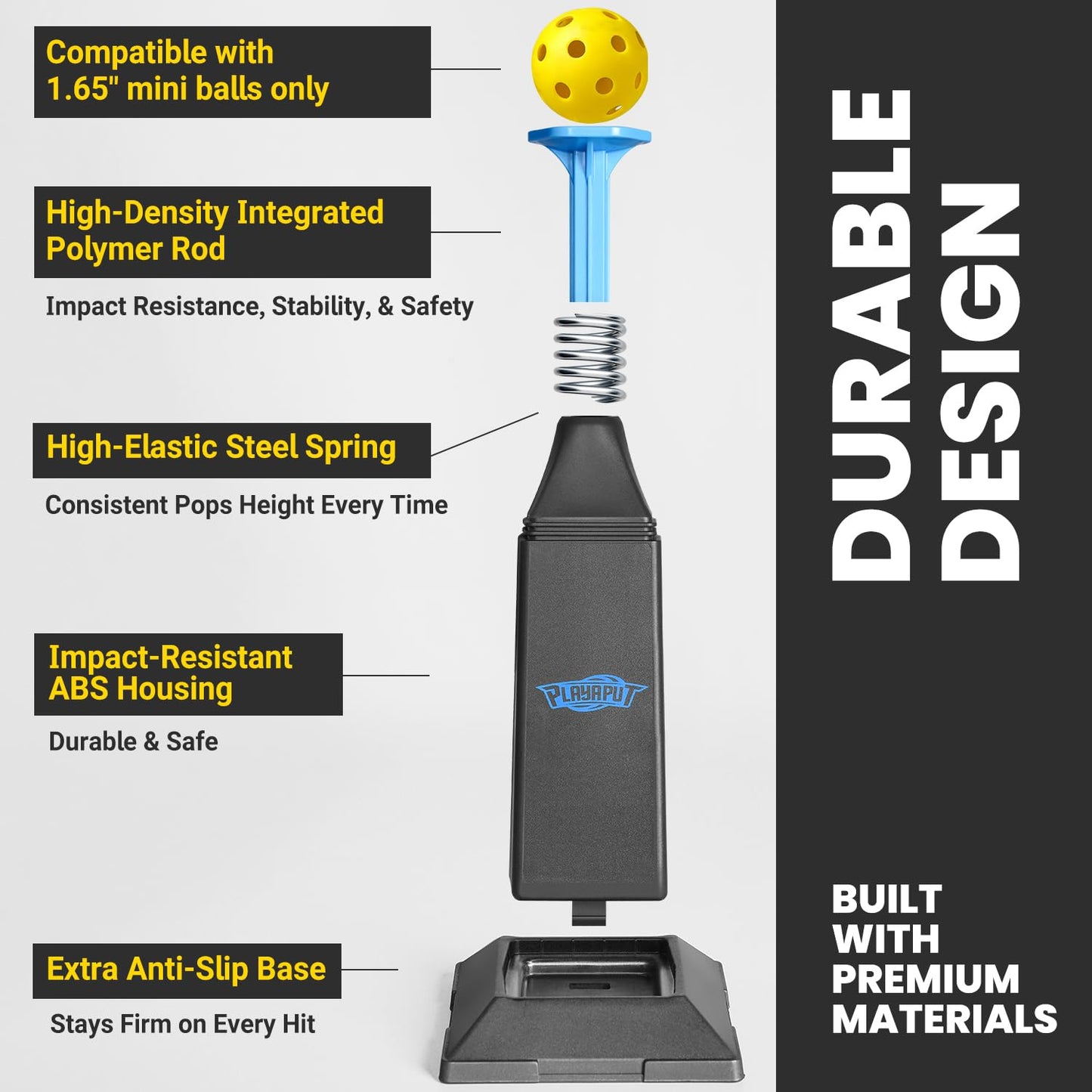Portable Hitting Tee for Baseball & Softball, Adjustable Height Up to 40 Inches Baseball Pitching Machines with 12 Balls for Swing Practice Without a Pitcher Hitting, Batting Tee Training Equipment
