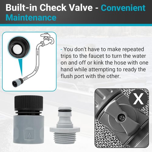 XCWT Quick Connect Flush Adapter Kit for Seadoo - Water Hose Flush Adapter for Sea Doo 1997-2011 Jetski PWC (Except 1999 & 2000 GTS) & Kawasaki 4-Stroke 1996-2011 Jet Ski Boat with Rear Flush System