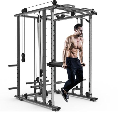 Kipika Y-Shaped Dip Bar for 2" x 2" Power Cage with 5/8" or 1" Hole - Dip Bar Attachments for Home Gym - Heavy Duty Power Rack Attachments - 2" x 2" Squat Rack Accessories for Strength Training