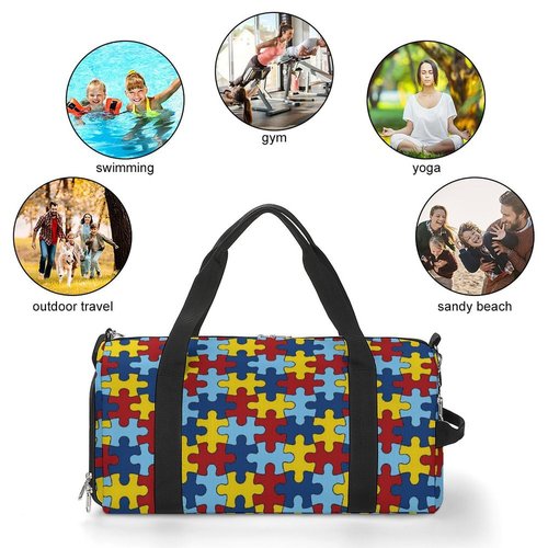 AUTISM AWARANESS Lightweight And Large Capacity Fitness Bag