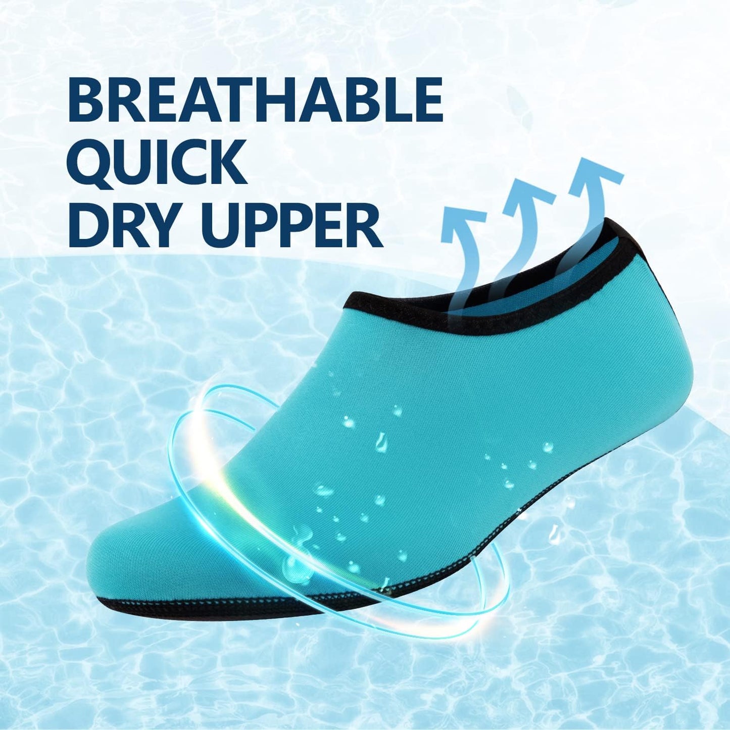 JACKSHIBO Water Shoes for Women Men Swim Shoes Water Socks for Cruise Essentials Swimming Aqua Beach Pool Yoga Surf