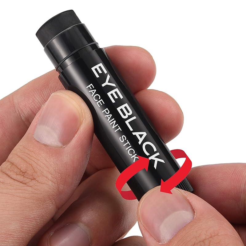 Eye Black Stick 12 Pack - Anti-Glare Waterproof Eyeblack for Baseball Football Softball