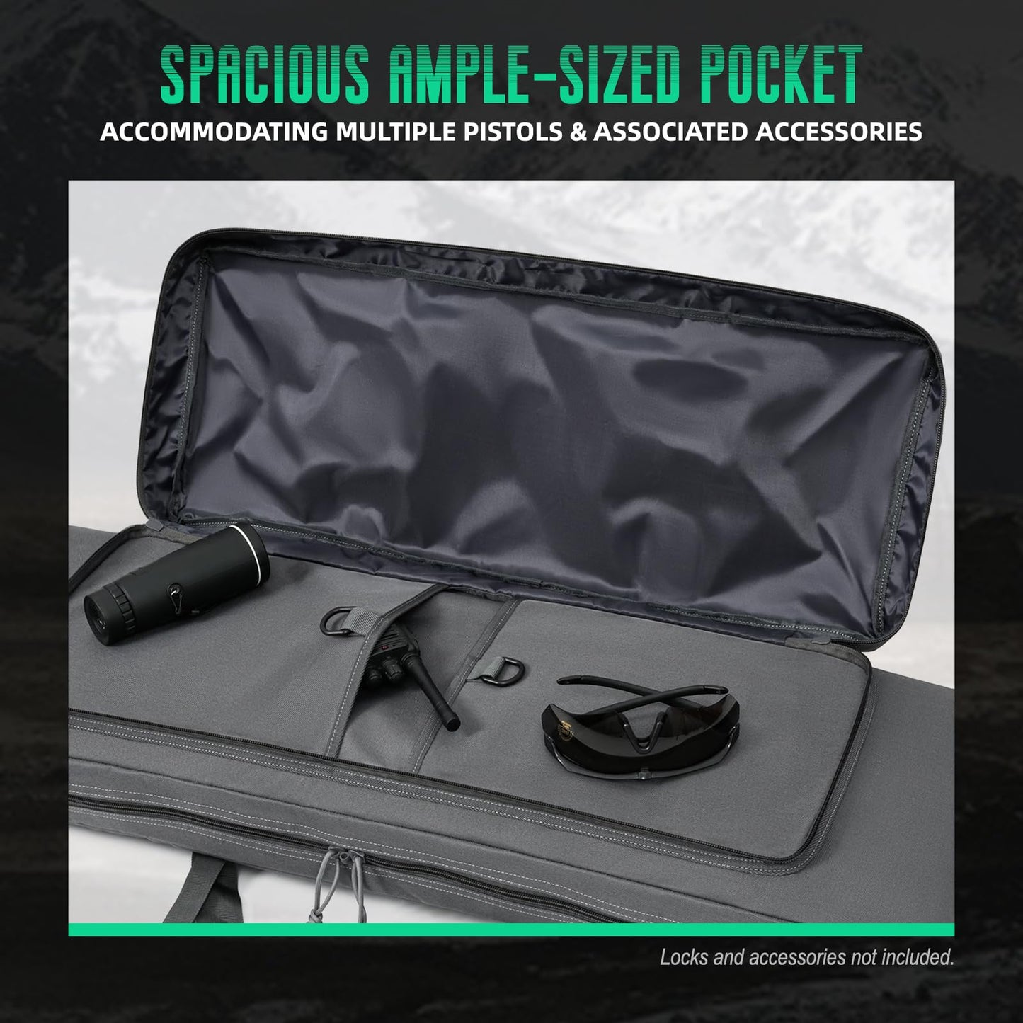 DULCE DOM Double Rifle Case, 36 Inch Dual Rifle Bag for Long Gun and Pistol Transport – A Must-Have Gun Case for Shooting and Hunting Enthusiasts' Gun Range Bag Needs