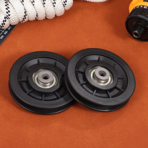 Mipcase 2pcs Heavy-Duty Nylon Bearing Pulley Wheel Replacement for Cable Pulley Systems Smooth Equipment Accessory for Gym Workouts