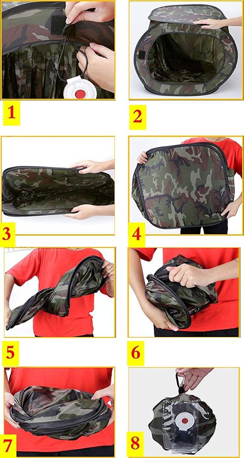 Foldable Portable Airsoft Target with BB Trap, Slingshot Target Box Collection Box, Slingshot Target Box for Hanging or Standing, Reusable Training Hunting Practice Net