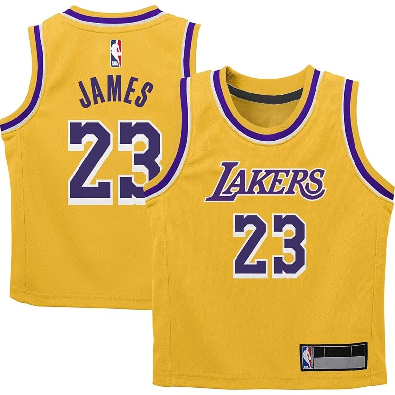 LeBron James Lakers NBA Kids Jersey - Icon Edition 2-4 Yellow+4T