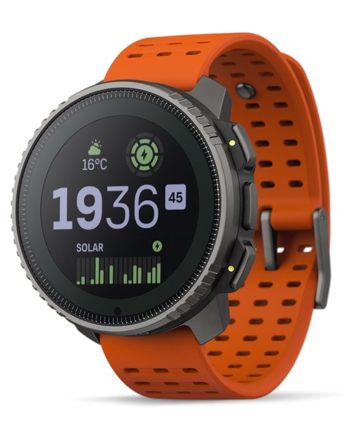 SUUNTO Vertical Solar GPS Watch, Premium Multisport Watch w/60-Day Battery Life, 1.4 inch Large Touchscreen, Heart Rate & Sleep Tracking, Dual-GNSS Navigation, Free Global Offline Map, Ti Canyon