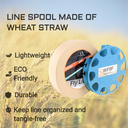 Maxcatch Fly Line for Single-Handed Spey Casting, Weight Forward Floating Fly Lines with Two Welded Loops, WF3F-WF8F, 90FT (Peach/Camo, WF4F-90FT)