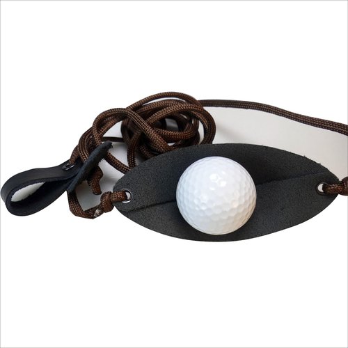 Shepherd Sling Handmade Leather Throwing Old-Fashioned Slingshot Rock Sling Dog Ball Launcher Ball Thrower Dog Tennis Ball Launcher