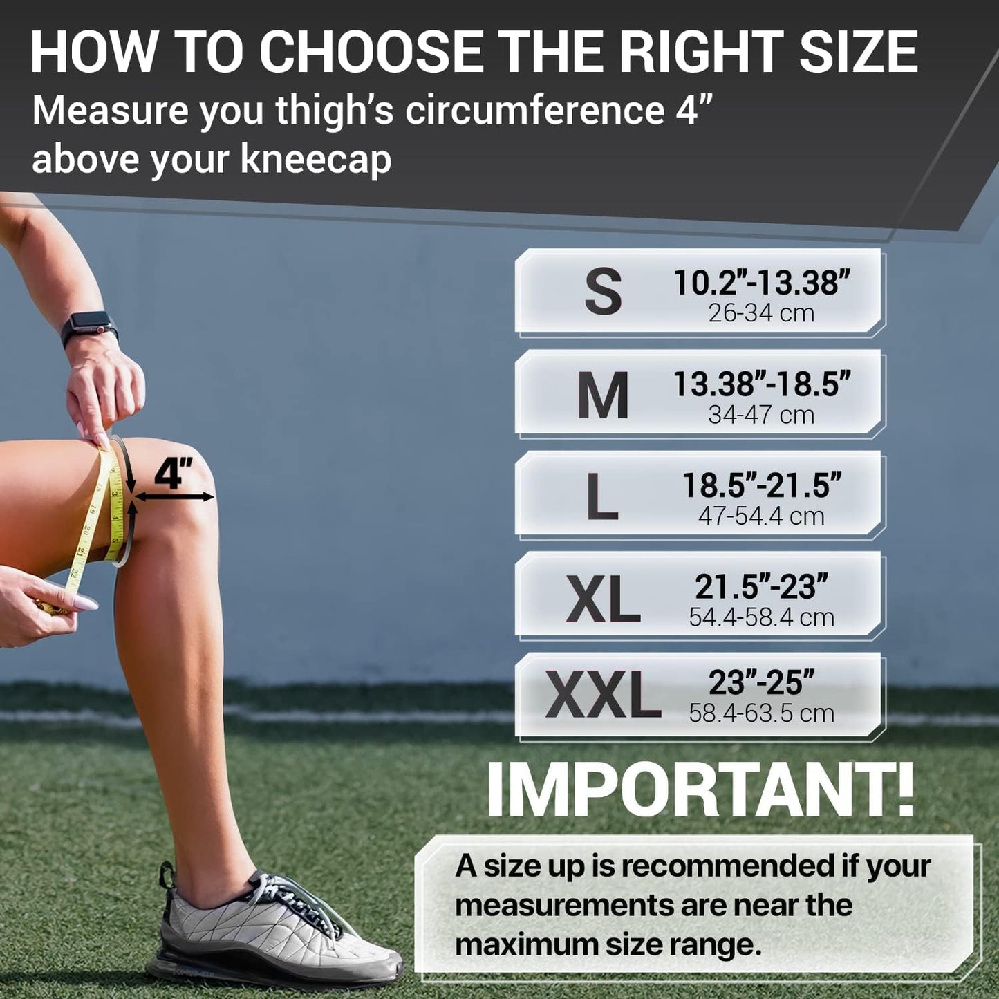 DR. BRACE ELITE Knee Brace with Side Stabilizers & Patella Gel Pads for Maximum Knee Pain Support and fast recovery for men and women-Please Check How To Size Video (Moon, X-Large)