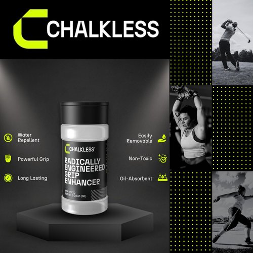Chalkless Grip Enhancer, Less Mess Non Toxic Replacement for Liquid Chalk, Grip Solution for Weightlifting, Gaming, Tennis, Golf, Engineered to Improve Grip for Longer (8 Gram)