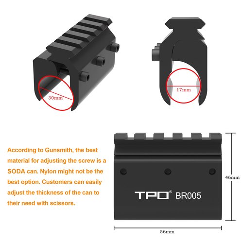 FSI Barrel Mount with Picatinny Rail for Laser Flashlight (1PCS)